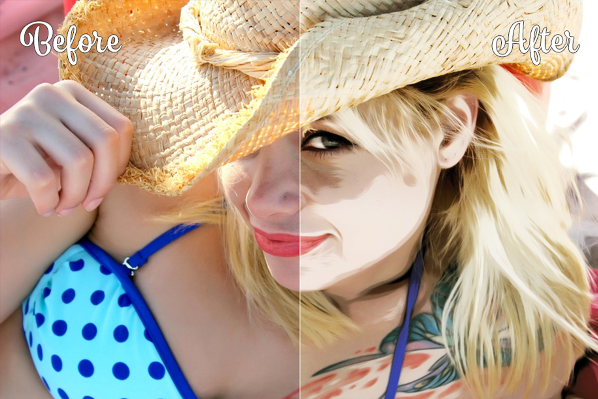 25 Cartoon Painting Photoshop Action, an Action Add-On by Viktor (Photo 10 of 11)