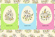 Easter Bunny cards and pattern, a Texture Illustration by Helga Lukas (Thumbnail 3 of 3)