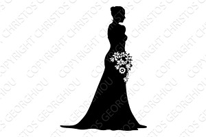 Bride Bridal Wedding Dress, a Person Illustration by Christos Georghiou