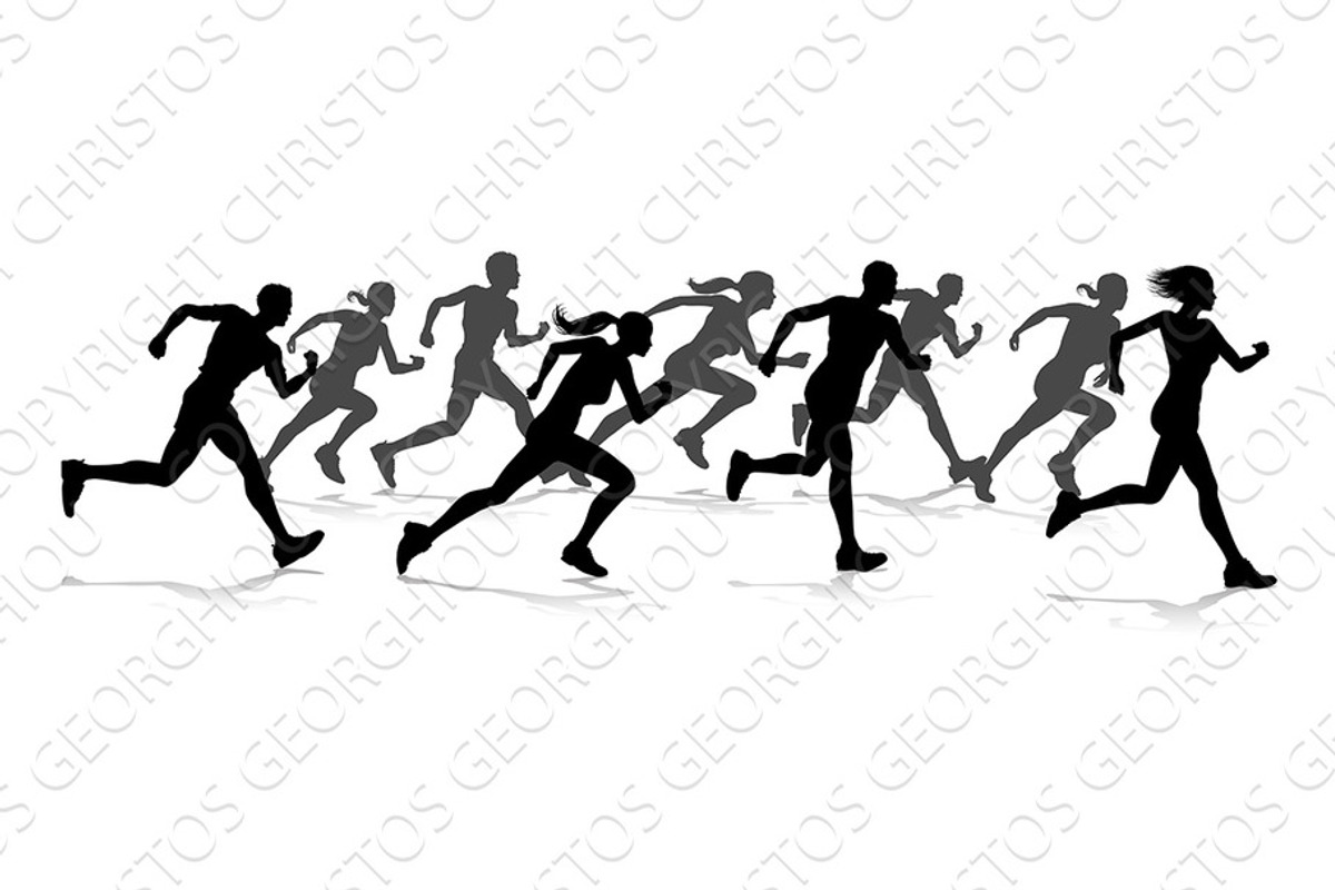 Runners Race Track and Field, a Person Illustration by Christos Georghiou