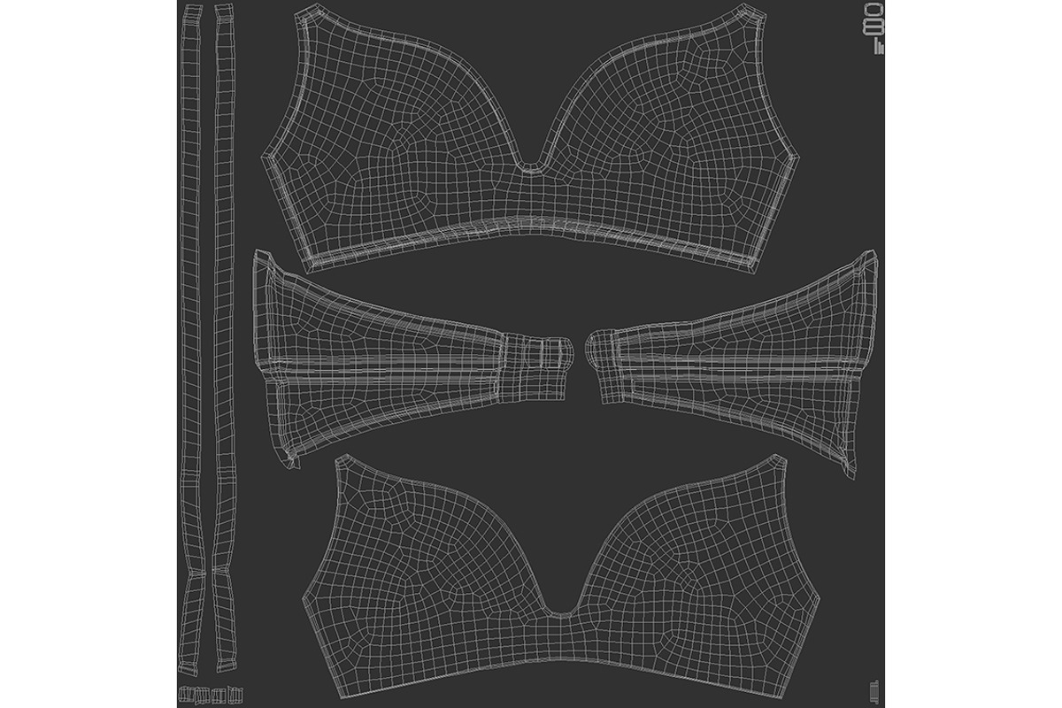 Women's Beige Pink Bra 3D Model, an Object 3D Model by rebrandy (Photo 5 of 8)