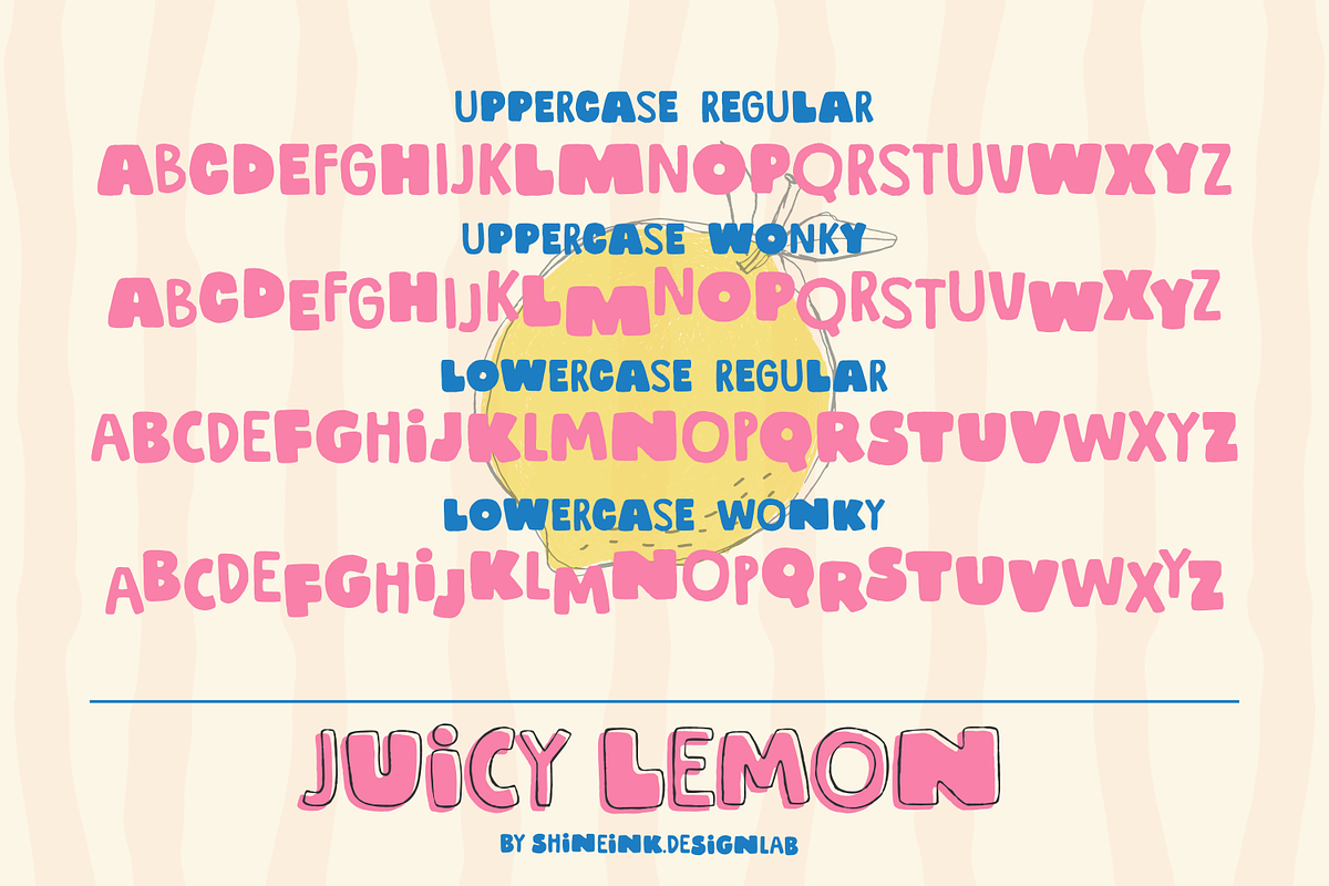 Juicy Lemon - Quirky Wonky Font, a Handwritten Font by shineink.designlab (Photo 15 of 16)