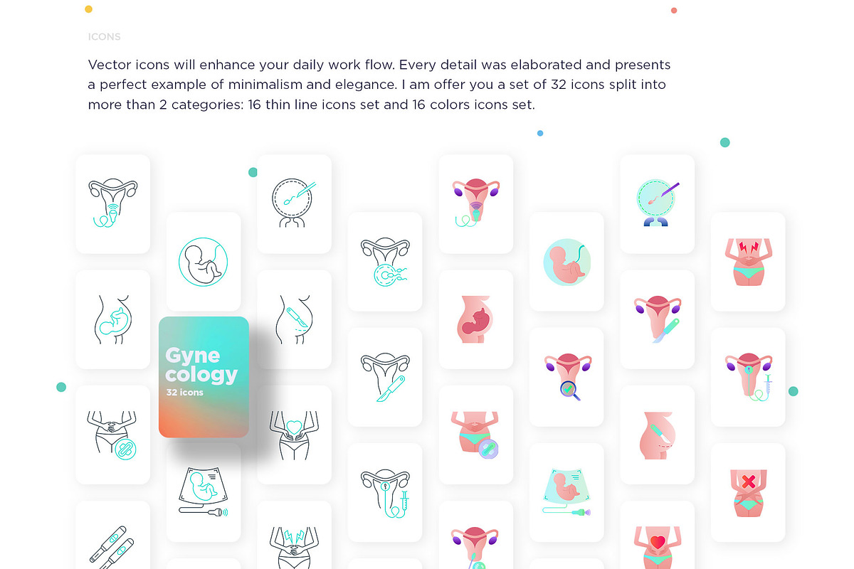 Gynecology | 32 Icons Set Hand Drawn, an Outline Icon by Marina Silence (Photo 2 of 18)