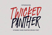 Twicked Panther Dynamic Handpainted, a Handwritten Font by Maulana Creative (Thumbnail 1 of 7)