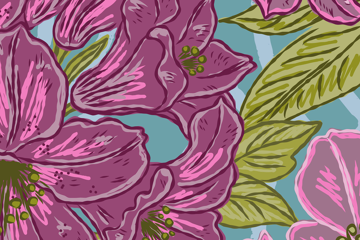 Vintage Maximalist Floral Retro, a Pattern Graphic by NayaChu (Photo 7 of 9)