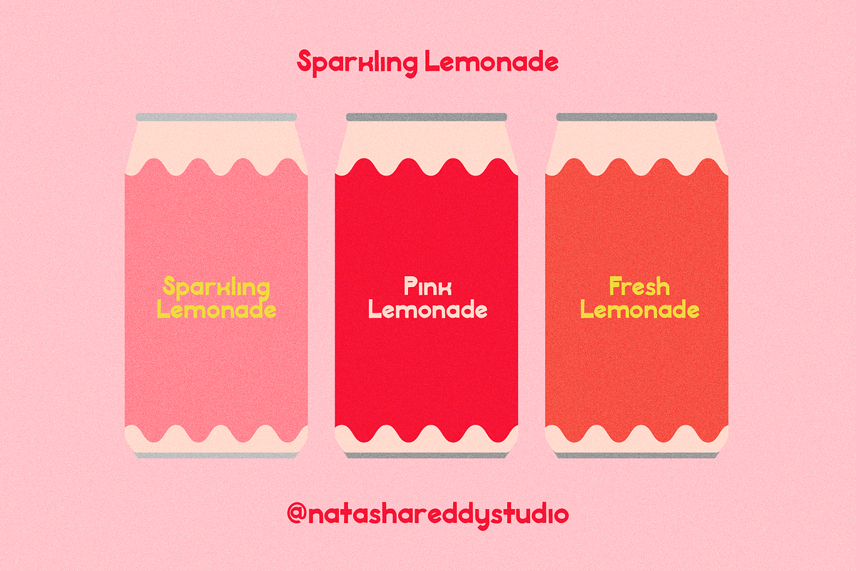 SPARKLING LEMONADE by Natasha Reddy, a Sans Serif Font by Natasha Reddy Studio (Photo 6 of 7)