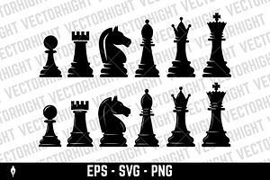 Set of chess pieces, an Object Graphic by Vectorhight
