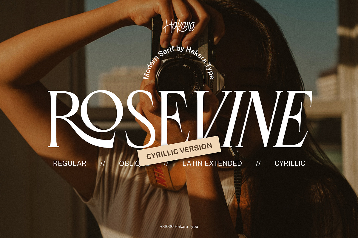 Rosevine – Cyrillic Version, a Serif Font by Hakara Type (Photo 1 of 12)