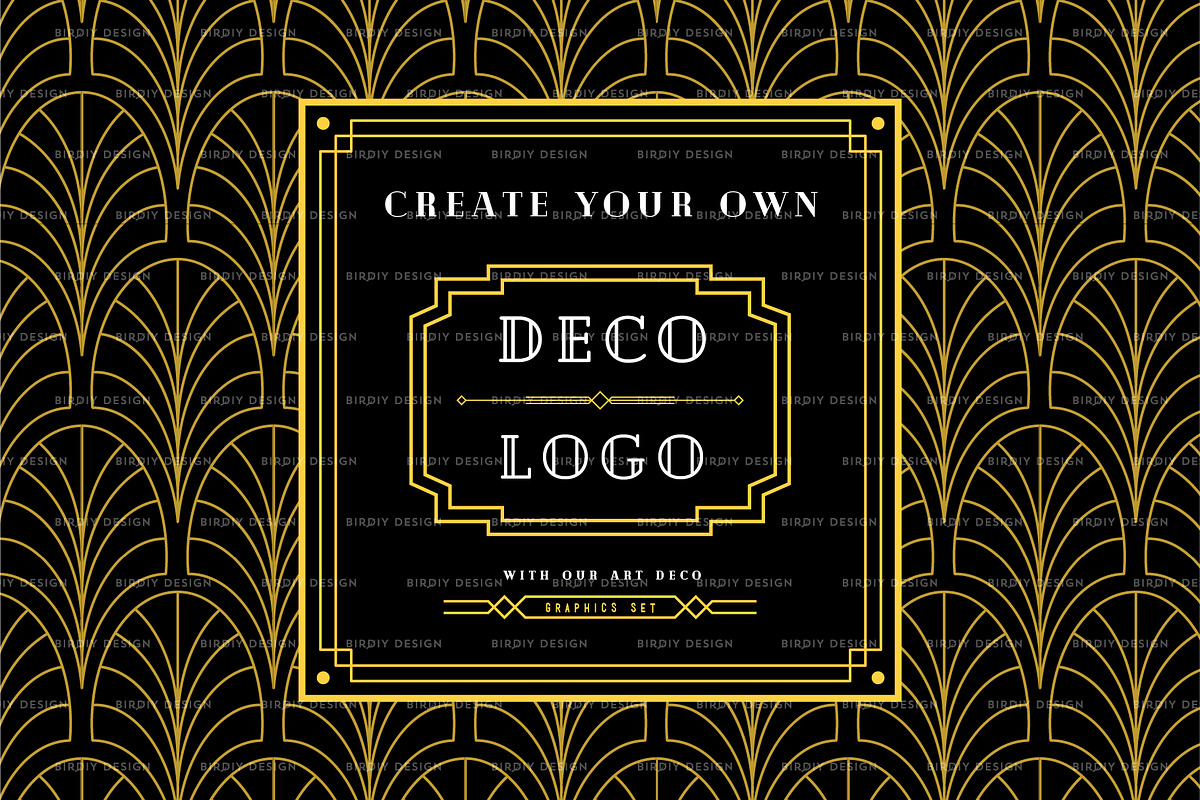 Art Deco Graphics & Patterns set, an Object Graphic by BirDIY Design (Photo 8 of 10)