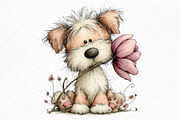 Whimsical Spring Dogs Clipart, an Illustration by Craft Nest (Thumbnail 9 of 11)