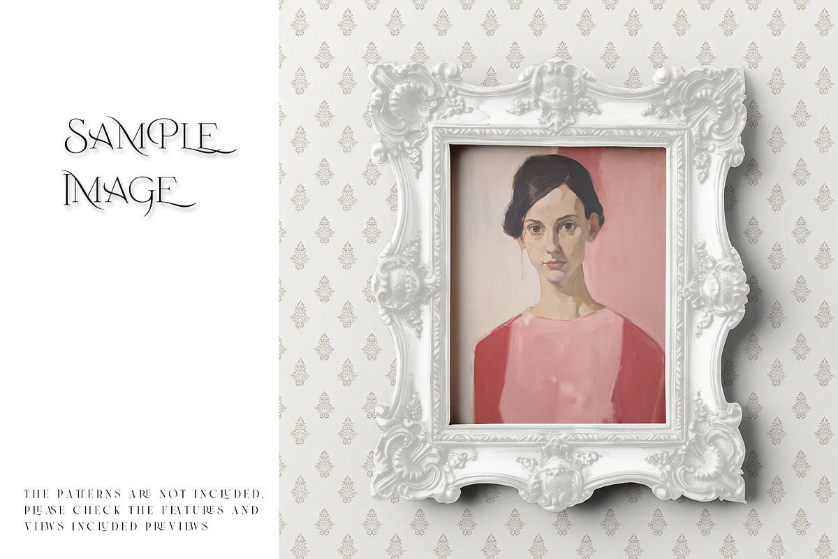 Vintage Frame & Wallpaper Mockup, a Household Mockup by mock-ups (Photo 14 of 14)