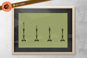 12 Candelabra Halloween Stamp Brush, a Brush Add-On by vectstudio (Thumbnail 8 of 10)