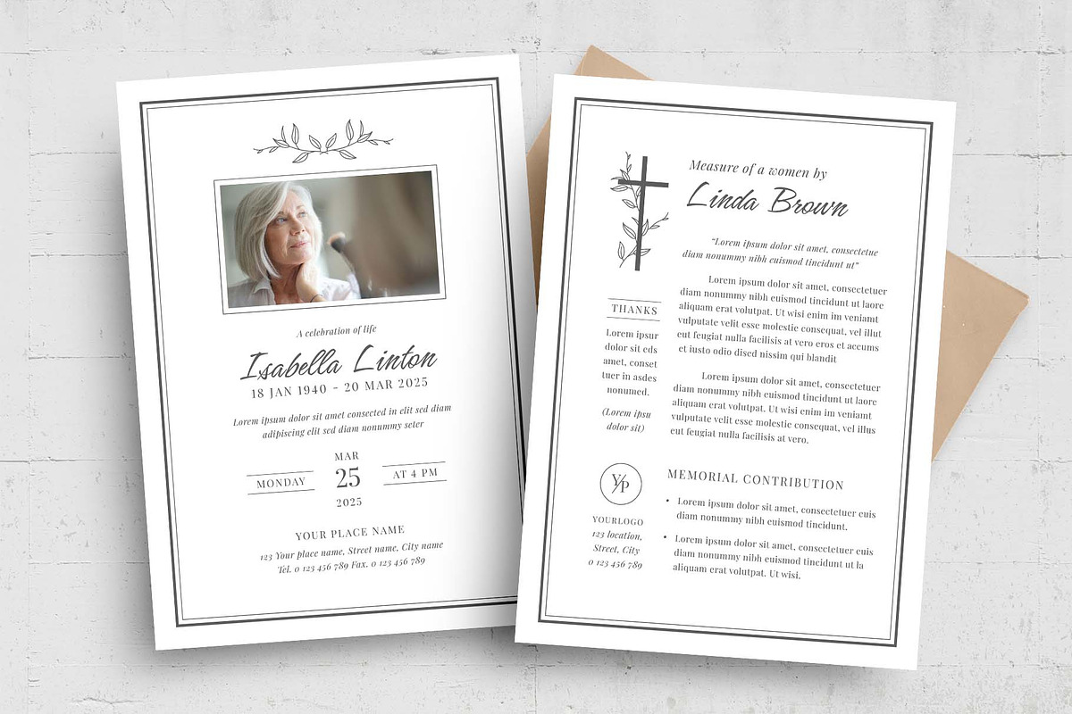 Christian Funeral Memorial Flyer, a Flyer Template by BrandPacks (Photo 1 of 5)