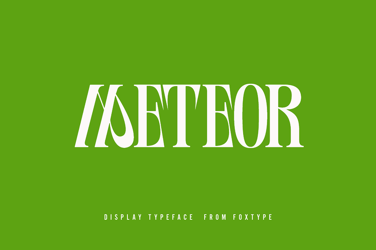 Meteor Display, a Serif Font by Foxtype (Photo 1 of 7)