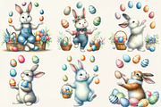 Bunny Juggling easter egg Clipart, an Illustration by DreamCafeArt (Thumbnail 2 of 6)
