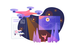 Search and Rescue Drone abstract, a Technology Illustration by Visual Generation