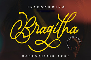 Bragitha - Stylish Font, a Script Font by Nurmiftah