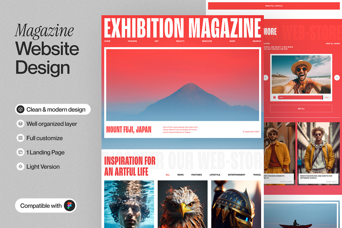 Magazine Website, a Websites & App Template by sajon.co