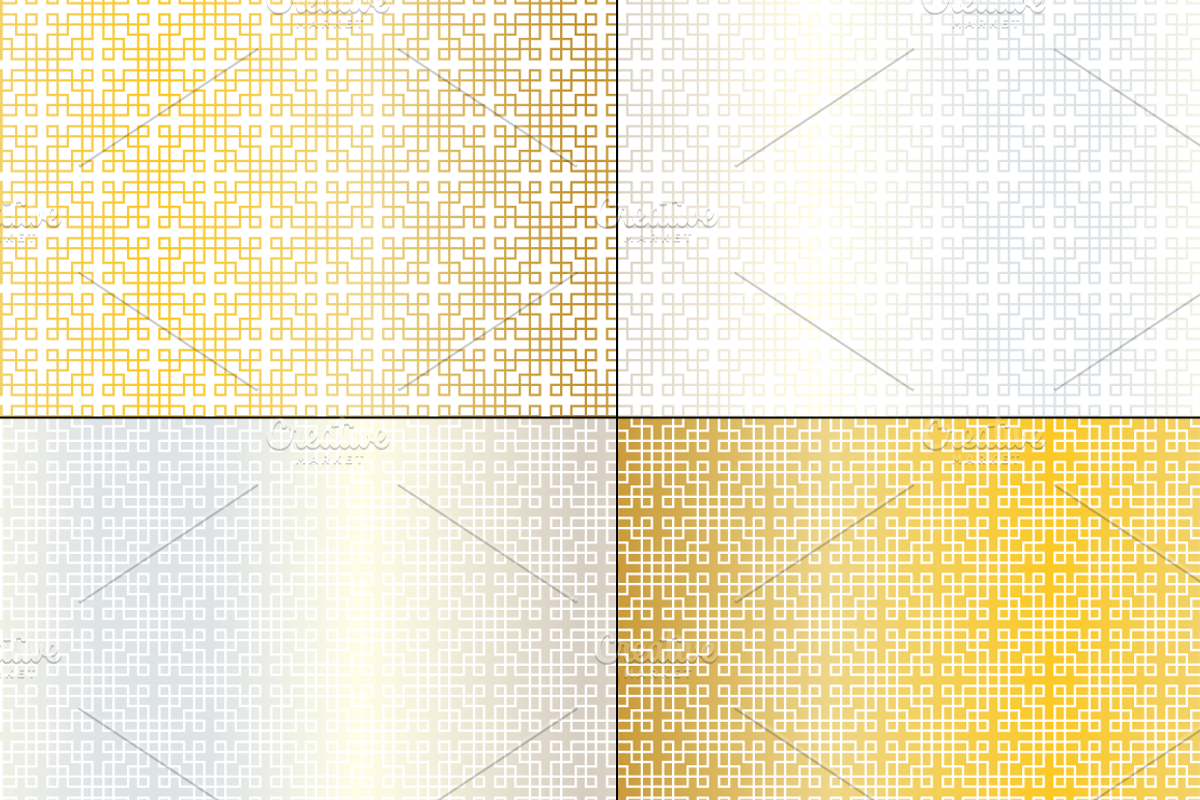 Seamless Metallic Classic Geometrics preview 4