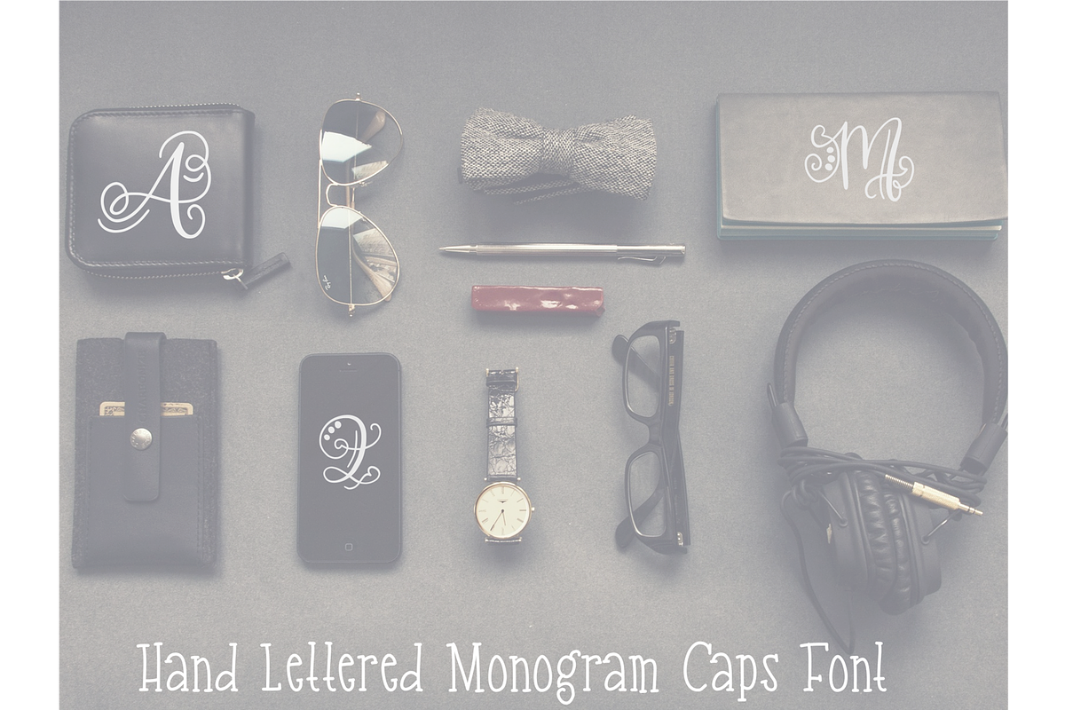 Monogram Font Hand Lettered preview 2