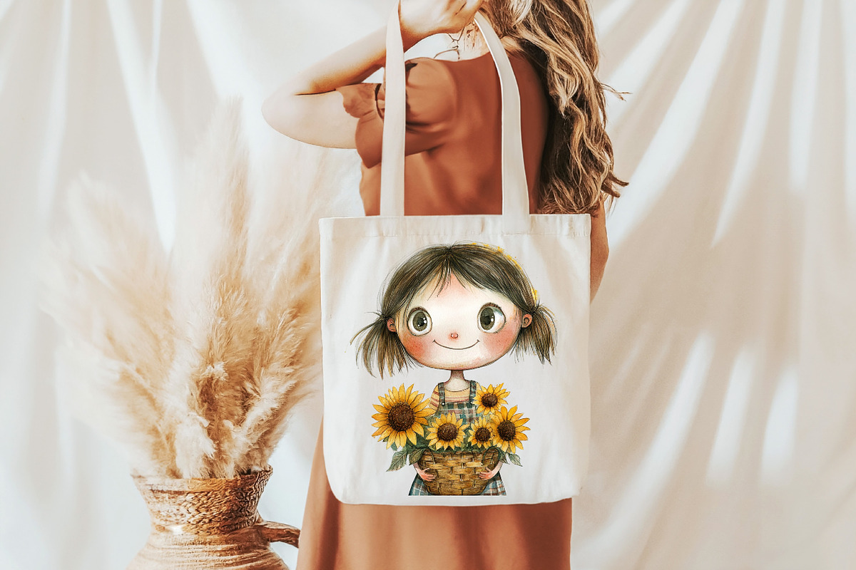 Flowers Girls Clipart Bundle, an Illustration by DreamCafeArt (Photo 6 of 8)