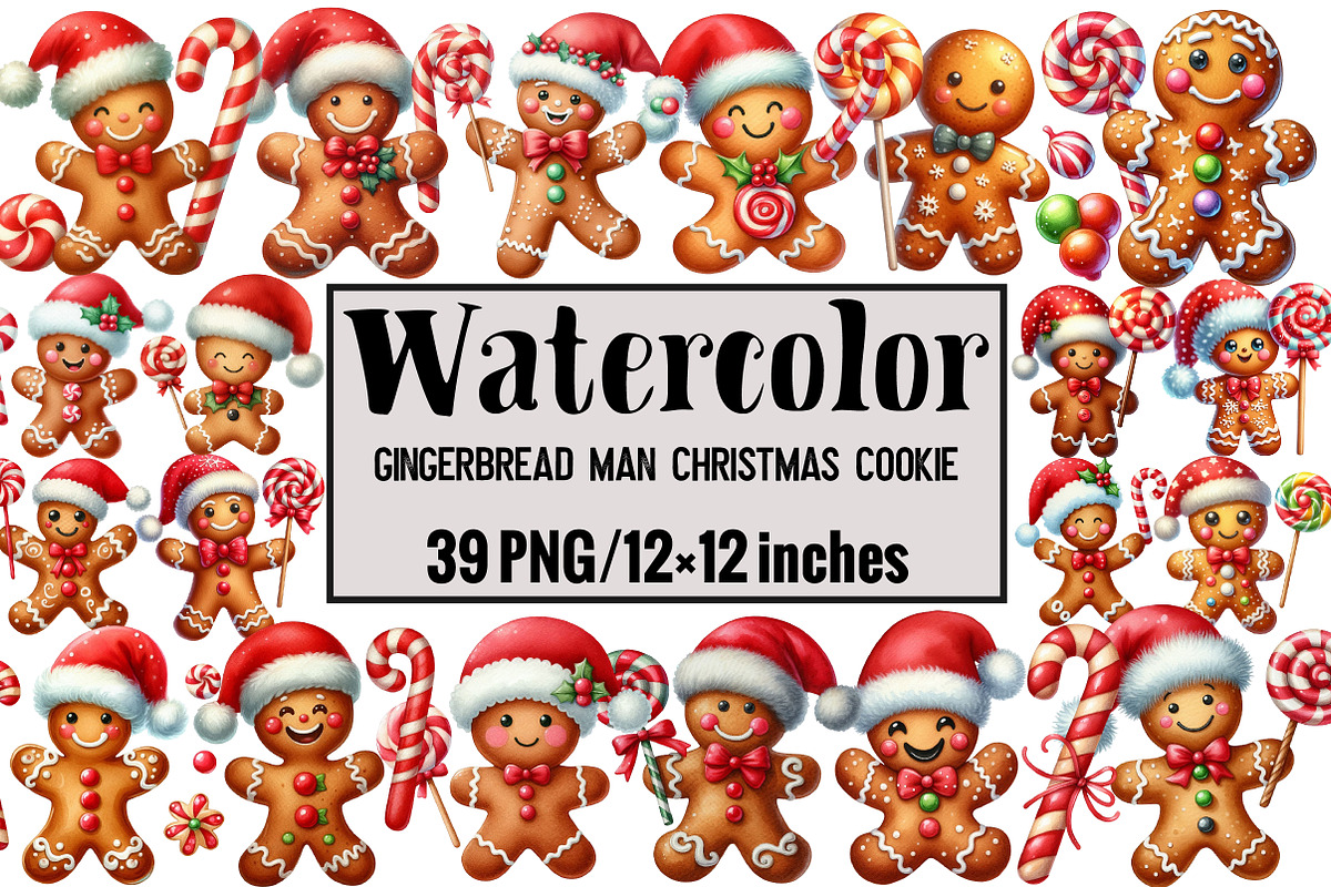 Gingerbread Man Christmas Cookie, an Illustration by Design Market (Photo 1 of 3)