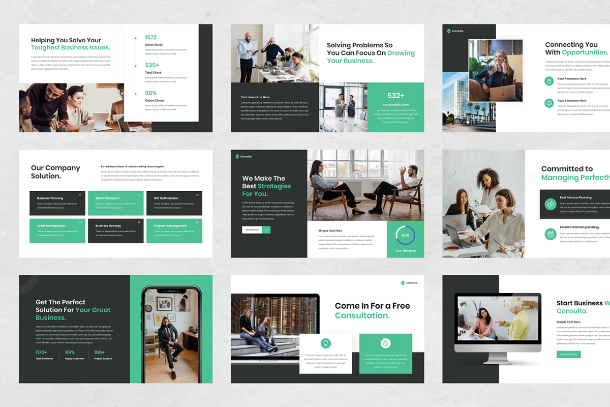 Business Consulting PowerPoint, a Presentation Template by Biwarastudio (Photo 4 of 5)