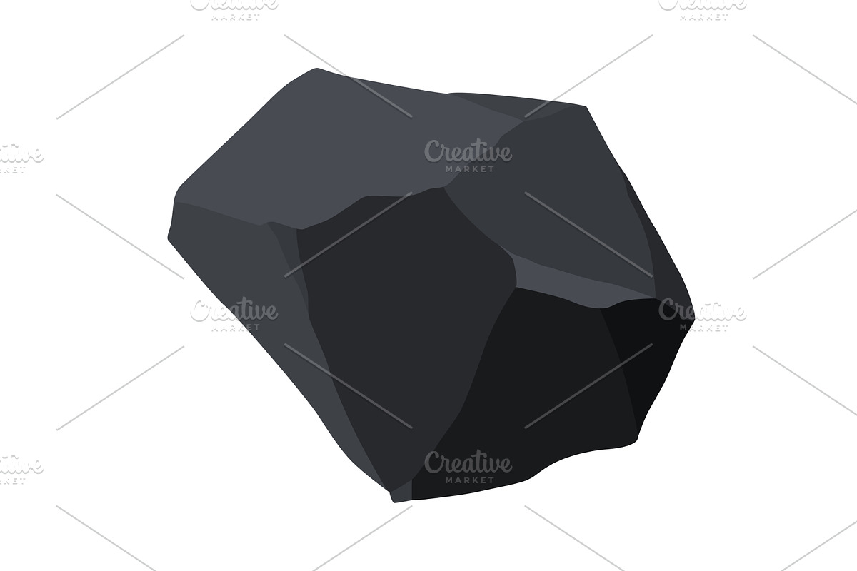 Coal black mineral resources. Pieces, an Illustration by the8monkey
