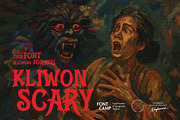Kliwon Scary Font, a Serif Font by Fontcamp Type Foundry (Thumbnail 1 of 13)