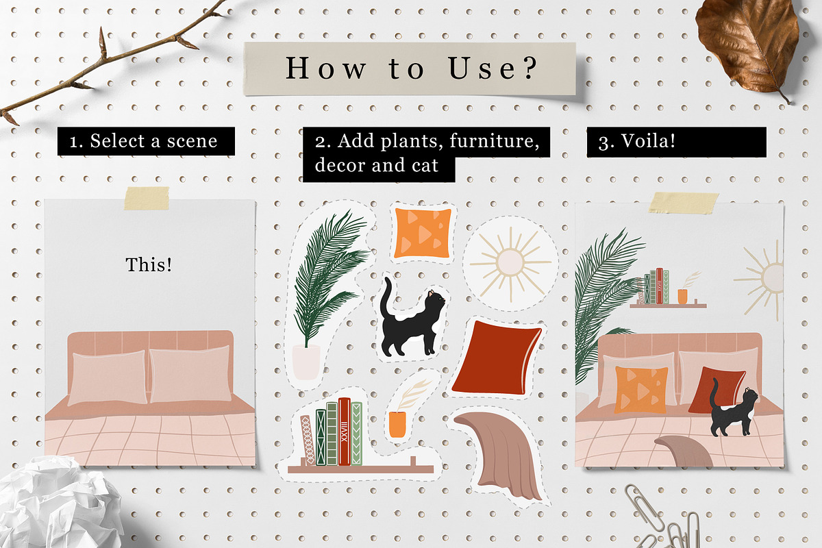 Cozy Home Decor Collection, a Decorative Illustration by Letters-Shmetters (Photo 8 of 10)