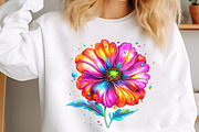 Whimsical Spring Cosmos Flower Clipa, an Illustration by designcity5 (Thumbnail 5 of 5)