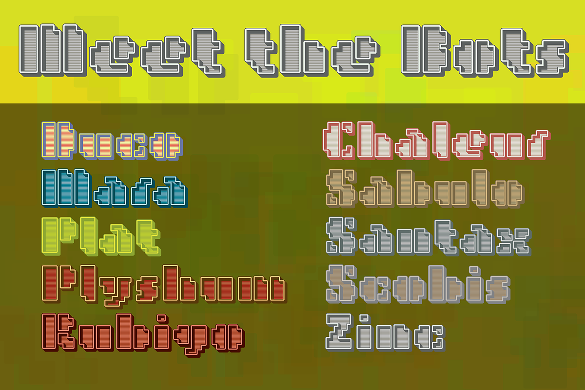 MetroBots Chrome, a Font by Our House Graphics Inc. (Photo 1 of 16)