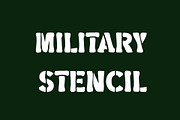 Military Stencil Font, a Font by vladocar (Thumbnail 1 of 5)