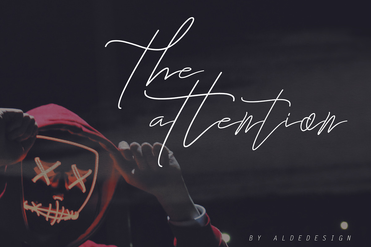The Attention, a Script Font by Aldedesign (Photo 9 of 9)