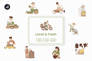 Local & Fresh Illustration, an Object Graphic by Jump Studio