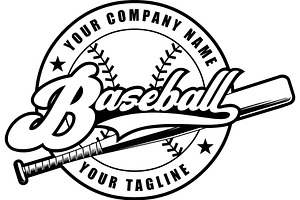 Black And White Baseball, an Illustration by HitToon