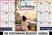 The Overthinking Recovery Journal, a Stationery Template by Designmela01 (Thumbnail 1 of 6)