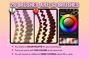 Procreate Curly Hair Brushes, a Brush Add-On by Revabrush (Thumbnail 4 of 8)
