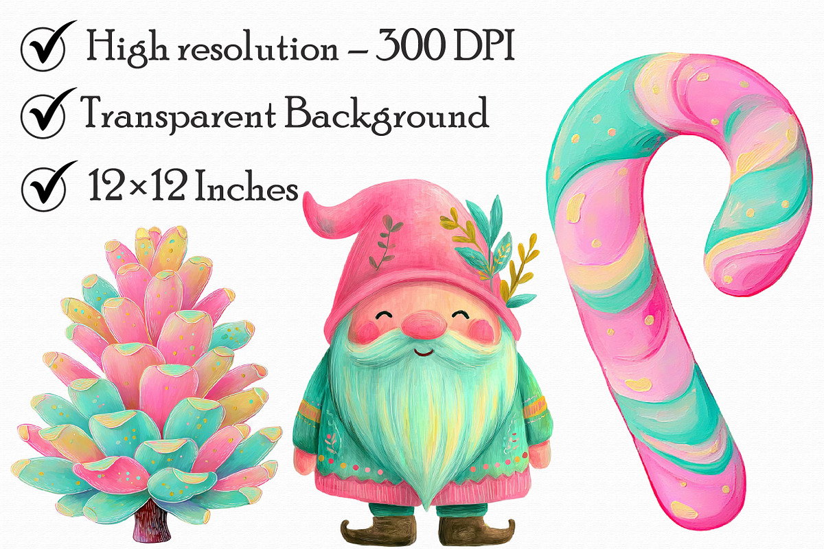 Brushstroke Christmas Clipart, an Illustration by Libby Wishes (Photo 4 of 7)