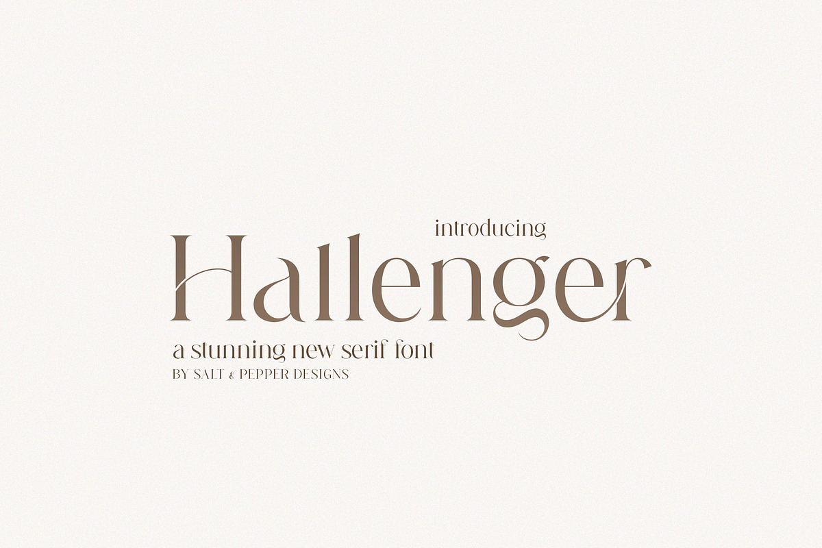Hallenger Serif Font, a Serif Font by Salt & Pepper Designs (Photo 1 of 10)