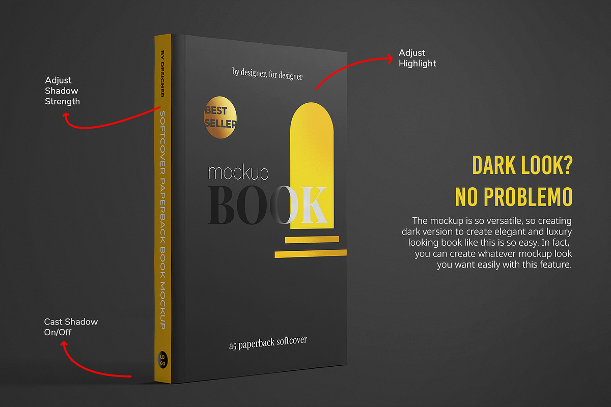 Softcover A5 Book PSD Mockup Set, a Mockup by Remnand Studio (Photo 5 of 10)