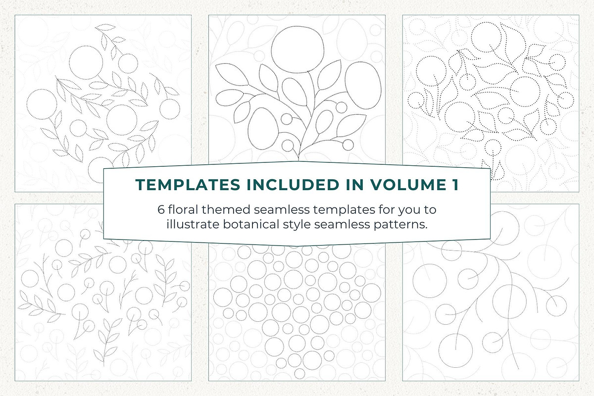 6 Seamless Pattern Templates (Vol 1), a Pattern Graphic by Fern & Quill (Photo 2 of 12)