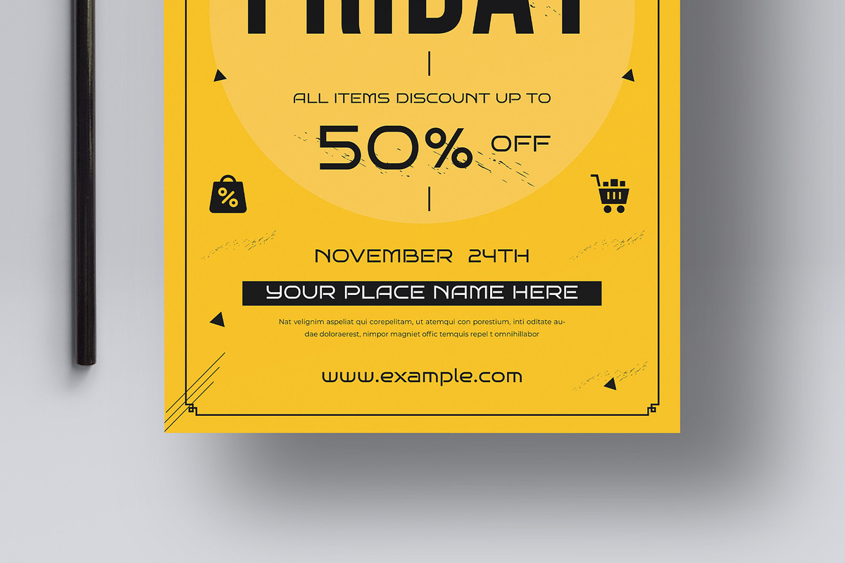 Black Friday Sale Flyer Template, a Flyer Template by MightyDesign (Photo 3 of 8)