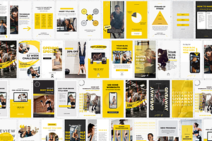 Fitness Instagram Canva Template