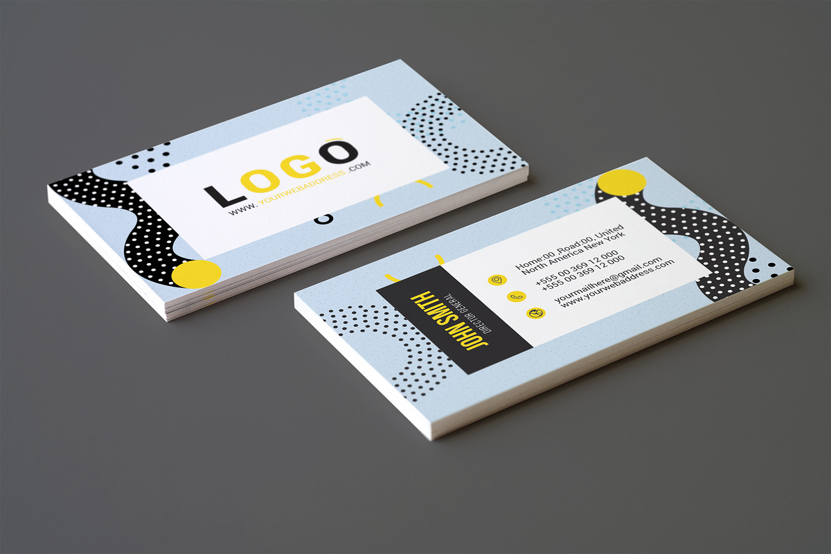 Memphis Business Card, a Business Card Template by ZAAS (Photo 3 of 6)