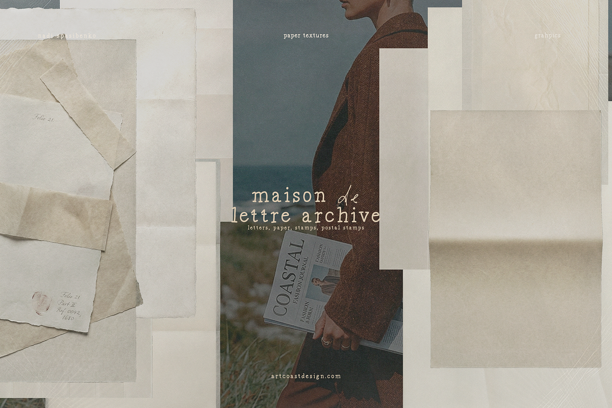 Maison-de-Lettres || Vintage Paper, a Texture Graphic by nadispasibenko (Photo 9 of 14)