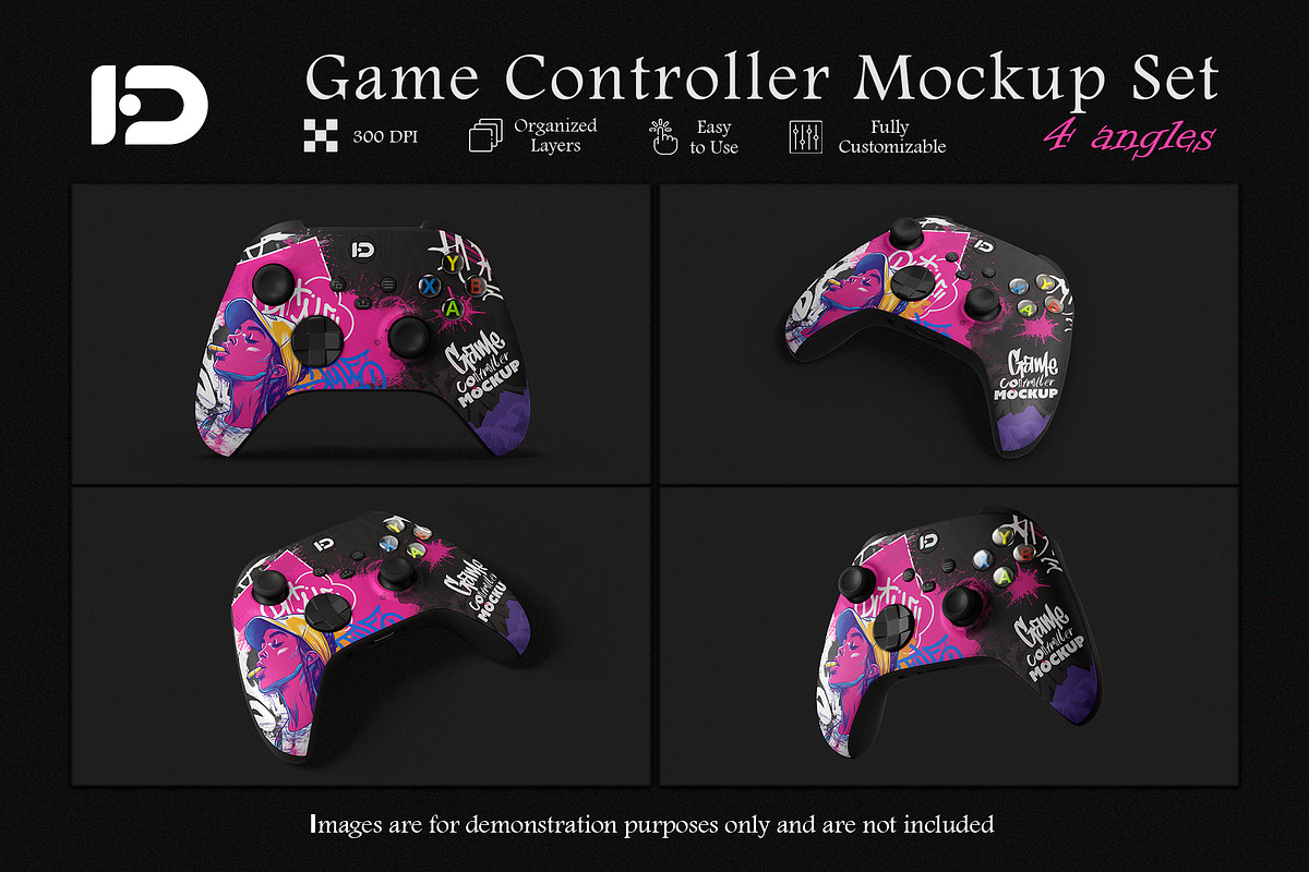 Game Controller Mockup Set, a Wearable Device Mockup by ForgeDesign (Photo 1 of 7)