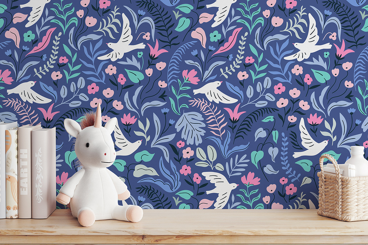 Preppy bird seamless patterns, a Pattern Graphic by Alenkakarabanova (Photo 4 of 5)