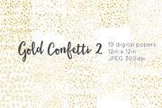 Gold Confetti 2 digital paper, a Pattern Graphic by TeaBerry