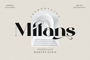Milans_Typeface Modern Serif, a Serif Font by Penatic Studio (Thumbnail 1 of 11)